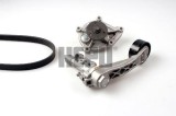 Pompa apa + Set curea transmisie cu caneluri Citroen Berlingo, Berlingo Multispace, C3 II, C3 Picasso; Peugeot 2008 I, 207, 207 Cc, 207 Sw, 208 I