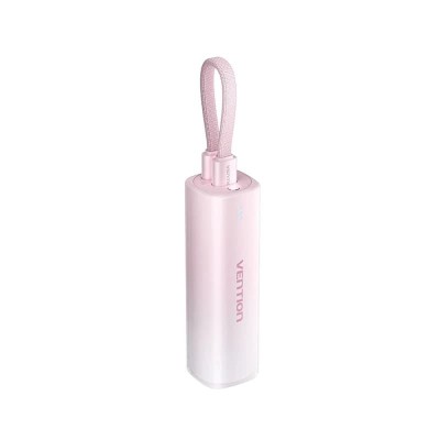 Baterie externa Type-C, Lightning Vention, 5000mAh, FHWR0, roz foto