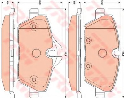 Set placute frana,frana disc MINI MINI (R56) (2006 - 2013) TRW GDB1870 foto