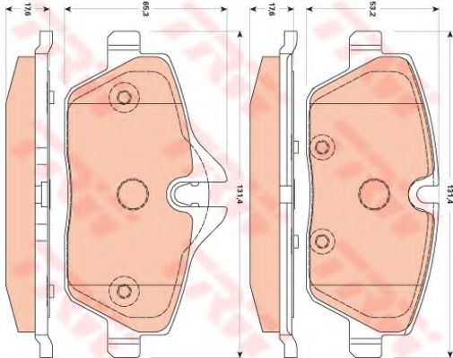 Set placute frana,frana disc MINI MINI (R56) (2006 - 2013) TRW GDB1870