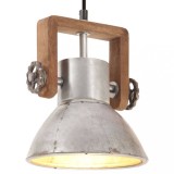 vidaXL Lampă suspendată industrială, 25 W, argintiu, rotund, 19 cm E27 320531