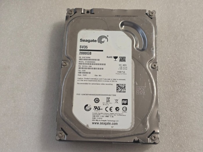 Hard disk desktop Seagate SV35 3.5 2TB 7200rpm 64MB SATA3 (ST2000VX000)