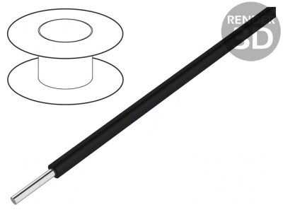 Cablu EcoWire 18AWG Negru 600V 30,5m foto