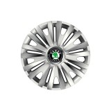 Cumpara ieftin Set 4 capace roti Cu Inel Cromat Royal pentru gama auto Skoda, R15