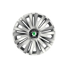 Set 4 capace roti Cu Inel Cromat Royal pentru gama auto Skoda, R15