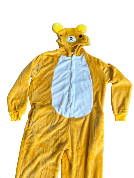 Costum model urs , culoarea galben , marimea S