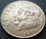 Cumpara ieftin Moneda EXOTICA 1 PESO - MEXIC, anul 1980 * cod 2927, America Centrala si de Sud