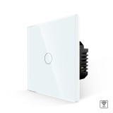 &Icirc;ntrerupător touch smart Luxion LXD-WT2-101G-W, simplu, Wi-Fi, alb