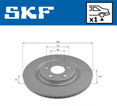 SKF VKBD 90243 V1 Disc frana foto