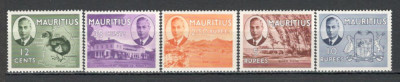 Mauritius.1950 Regele george VI si motive traditionale 5 buc. MX.11 foto