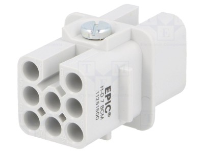 Conector HDC mamă 8 pini 7+PE foto