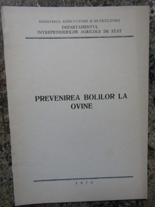 PREVENIREA BOLILOR LA OVINE