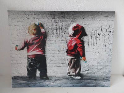 Tablou reproducere &amp;quot;Modern Playground&amp;quot; a artistului Banksy. 40x30cm foto