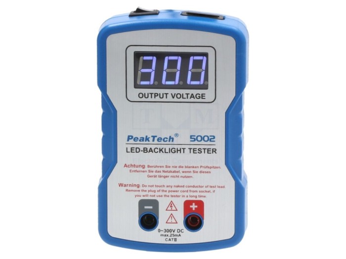 Tester de diode LED 25mA 300VDC