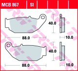 Set placute frana spate TRW MCB867 - Honda CBR 125 (12-19) - MSX 125 (13-20) - CRF 250 (13-20) - Suzuki GSX-R 125 (17-20)