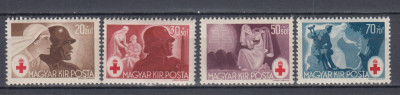 UNGARIA 1944 CRUCEA ROSIE SERIE MNH foto