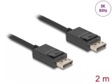 Cablu Displayport 16K30Hz/8K60Hz/4K120Hz T-T 2m, Delock 80493