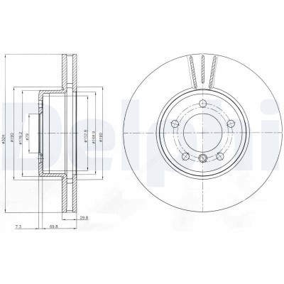 DELPHI BG9871C Disc frana foto