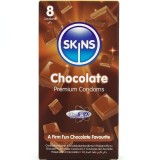 Skins-Pachet 8 Prezervative Premium cu Aromă de Ciocolată