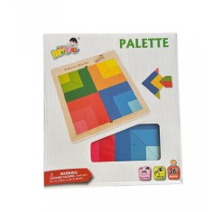 Joc educativ 2 in 1 -Tangram si puzzle, 7Toys