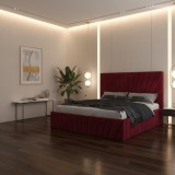 Pat Tapitat Leon Visiniu Catifea Premium Ofertă limitată