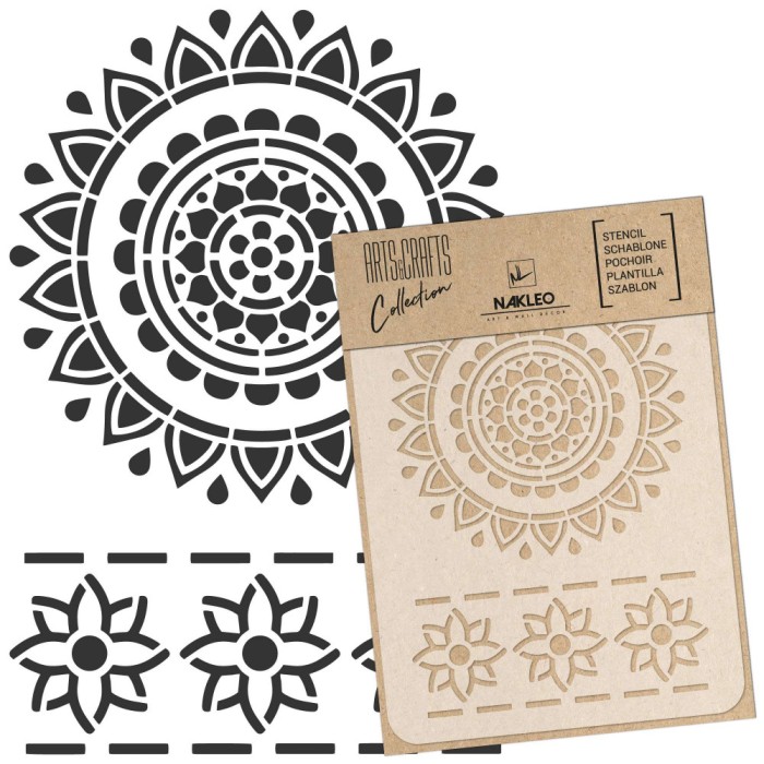 Reutilizabil Șablon - Craft - Scrapbooking // MANDALA - A4 (21x30cm)
