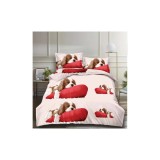 Cumpara ieftin Lenjerie de Pat Bumbac Satinat 3D cu 4 Piese- SIPRB-361