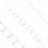 Colier din argint 925, lanț dublu, simboluri strălucitoare ale infinitului
