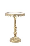 Platou decorativ metal auriu sticla Clowne &Oslash;20,5x29,7h