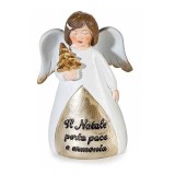 Figurina Inger Craciun polirasina multicolora cm 7 x 5 x 11 H