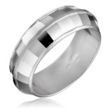 Inel argint - DISCO, mici pătrate strălucitoare - Marime inel: 58