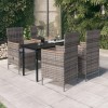 VidaXL Set mobilier pentru grădină, cu perne, 5 piese, gri 3099433
