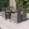 vidaXL Set mobilier pentru grădină, cu perne, 5 piese, gri 3099433