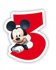 Lumanare Mickey Mouse cu cifra aniversari 3 ani foto