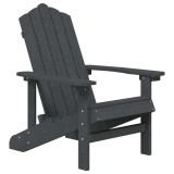 Cumpara ieftin Scaun de gradina Adirondack, antracit, HDPE