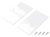 Set 2 Obturatoare Albe pentru Profil LED, Oțel 33.4x62.3x2mm
