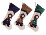 Cumpara ieftin Set 3 ciorapi decorativi Halloween Befana textil multicolor cm 22 x 35 H