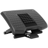 HOMCOM Suport Ergonomic pentru Picioare cu Role de Masaj, Antiderapant și Reglabil pe 3 &Icirc;nălțimi, 46x35x17 cm, Negru | Aosom Romania