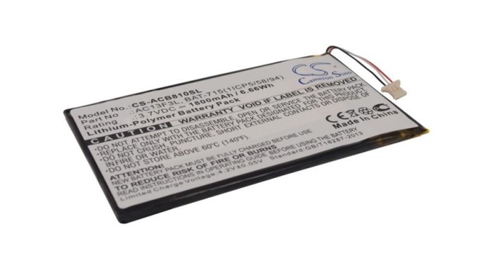 Cameron Sino 1800mAh Acer B1-A71,Tab B1,Iconia B1-A71,Iconia B1-A71-83174G00nk Baterie