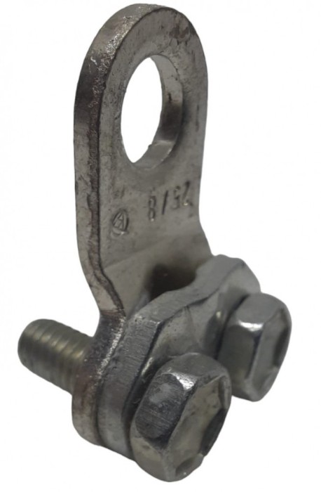 Papuc mecanic din cupru cu suruburi 25mm &sup2; cu gaura de 8mm
