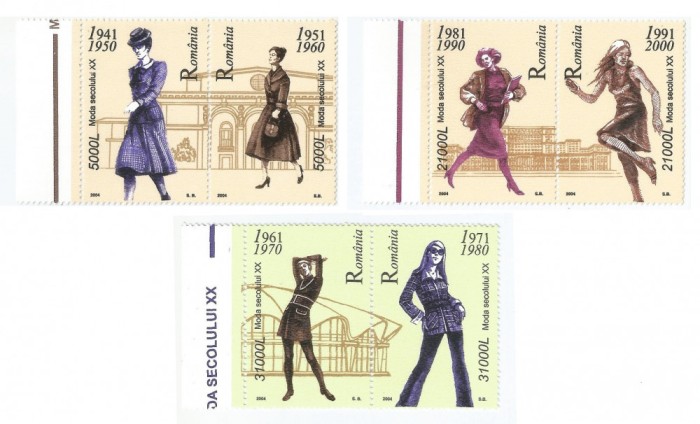 |Romania, LP 1635/2004, Moda Secolului XX, MNH