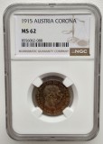 Austria - 1 Korona 1915 - MS 62 - Argint