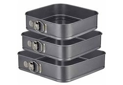 Set de 3 forme pentru copt, pătrate, 24/26/28 cm