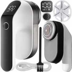 Aparat de curatat scame, 3 trepte, afisaj LCD, incarcare USB, pentru toate tipurile de tesaturi Household NewTrend