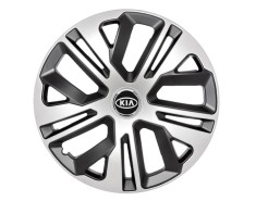 Set 4 capace roti Raven Gri-Negru R16, pentru gama auto Kia, Autohelix MSA&reg;