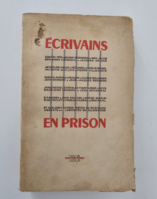 Carte veche 1945 Ecrivians en prison Carte in limba franceza foto
