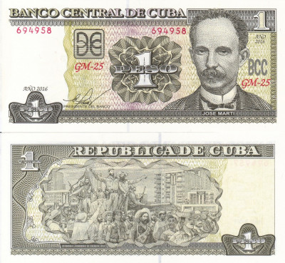 CUBA 1 peso 2016 UNC!!! foto