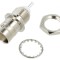 Conector BNC soclu mamă drept 50&Omega; lipire PTFE argintat alamă