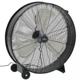 VidaXL Ventilator industrial cu tambur, negru, 77 cm, 240 W