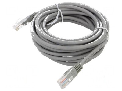 Patch cord U/UTP 5e CCA gri 5m RJ45 foto